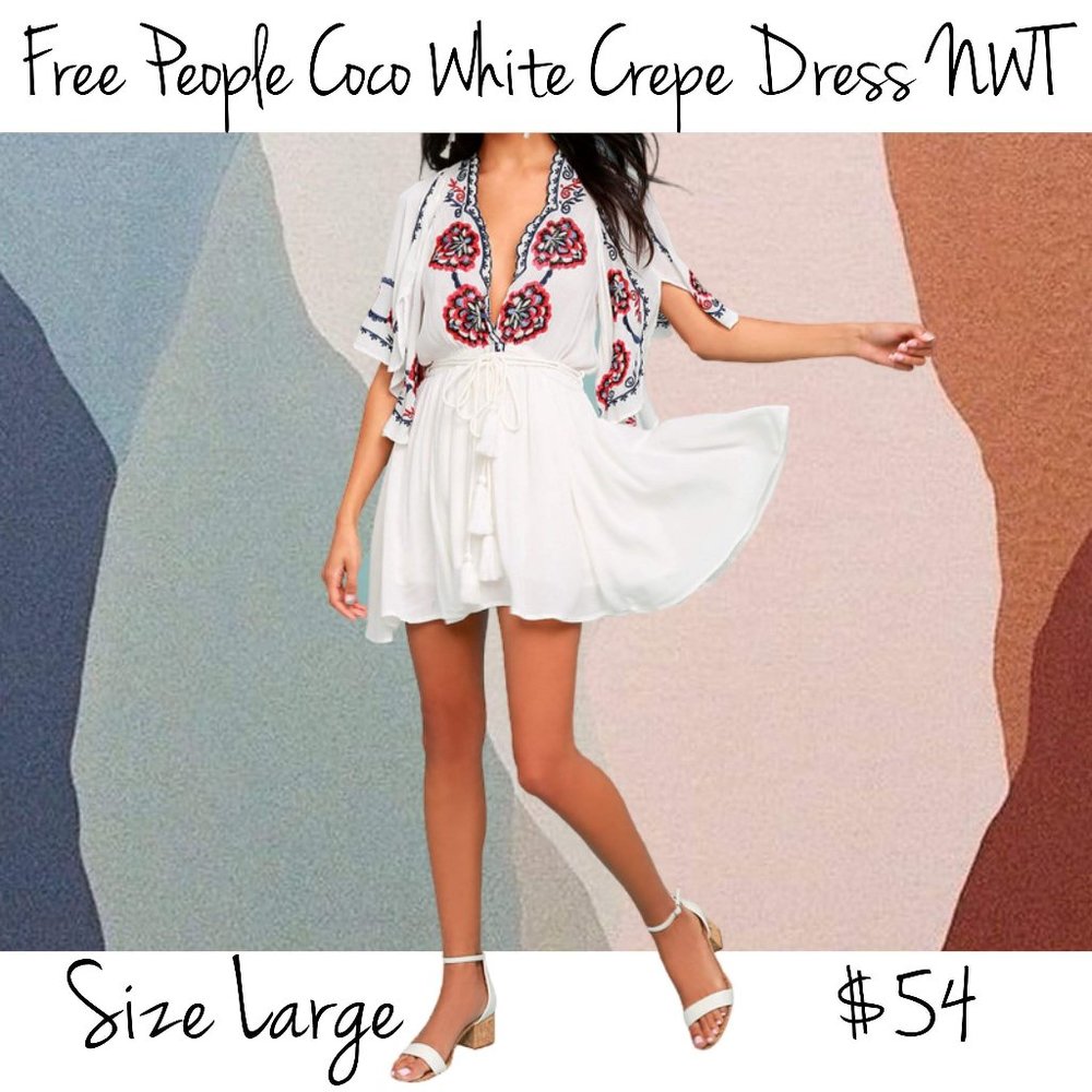 SOLD-MERC Free People Coco White Mini Dress Size